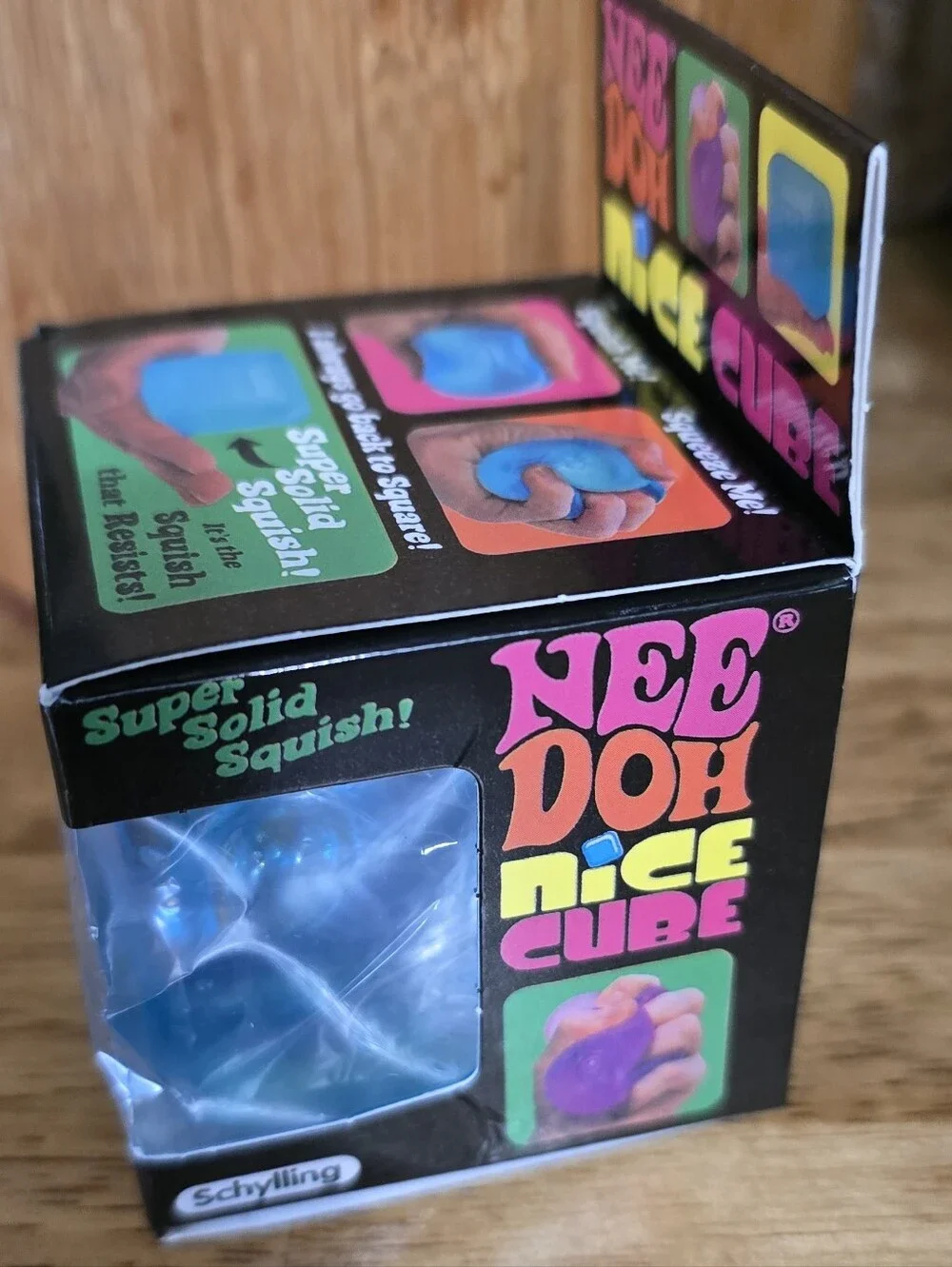NeeDoh Nice Cube Blue Super Solid Squish